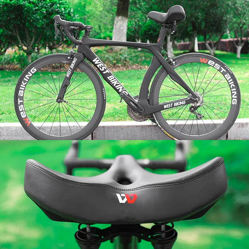 Westbiking - Selle extra large contre la douleur en selle