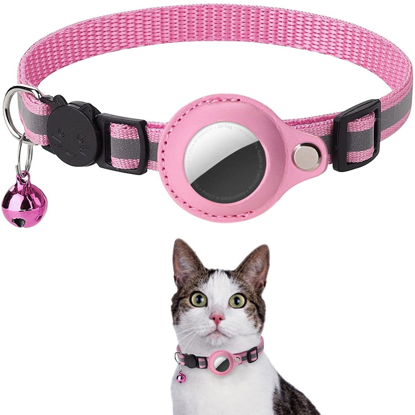 Smart Cat Collar with Apple AirTag Holder