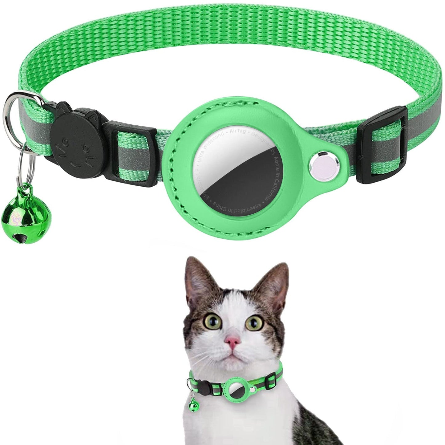 Smart Cat Collar with Apple AirTag Holder
