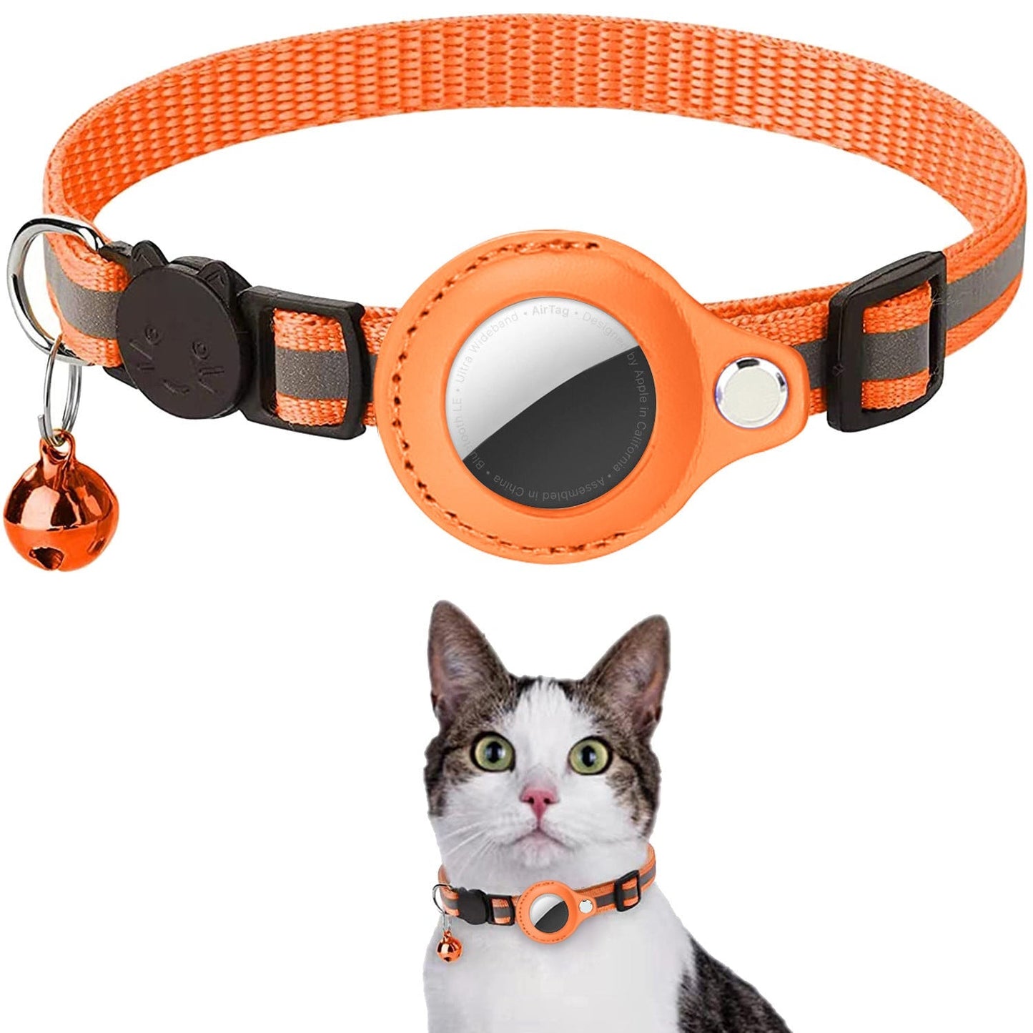 Smart Cat Collar with Apple AirTag Holder