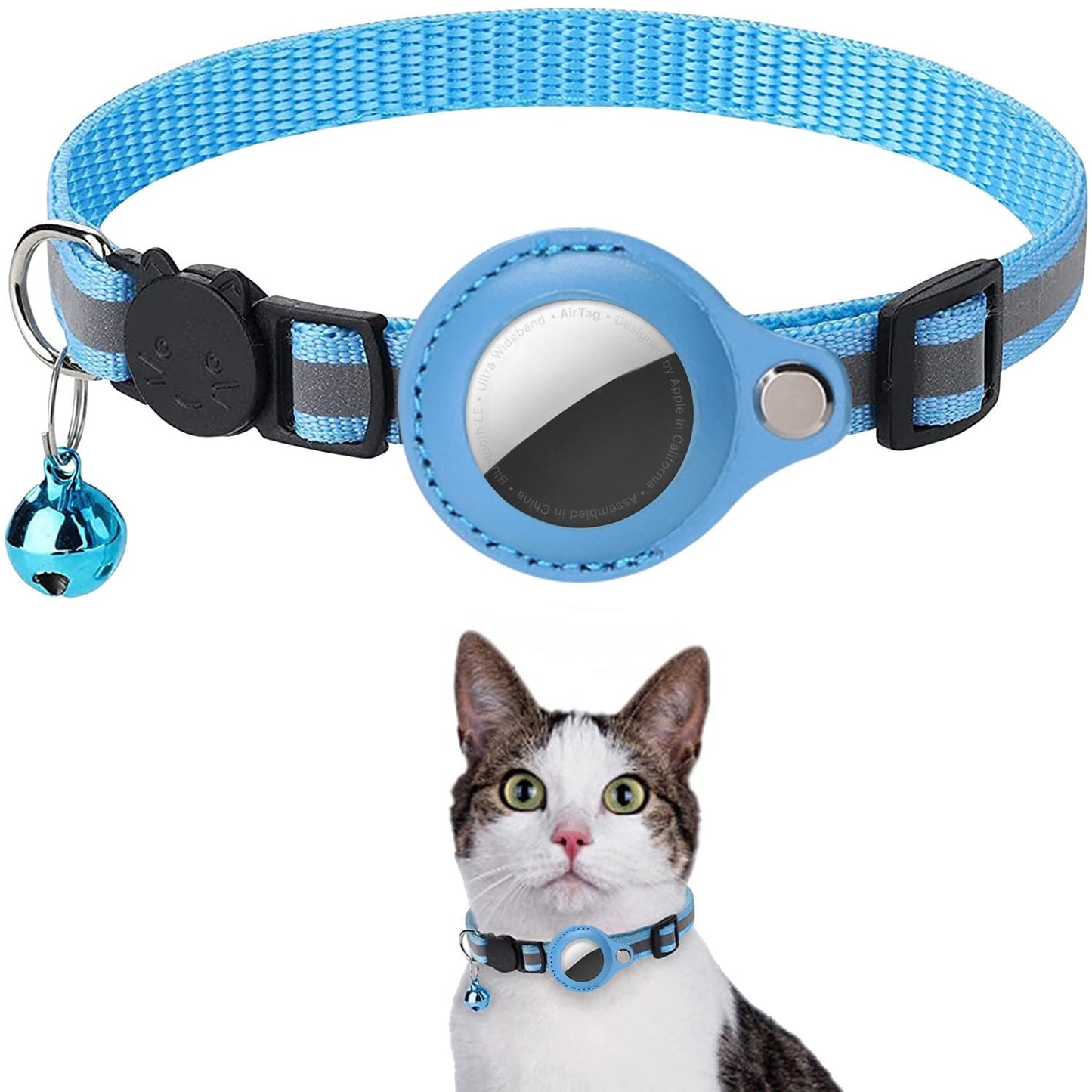 Smart Cat Collar with Apple AirTag Holder