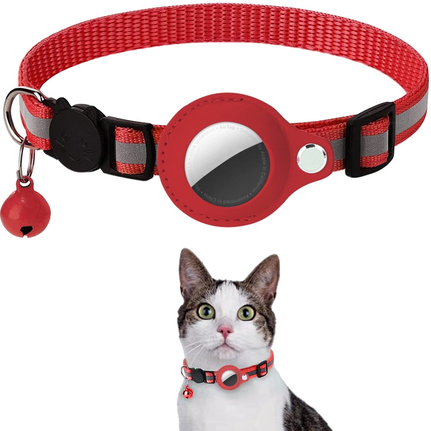 Smart Cat Collar with Apple AirTag Holder