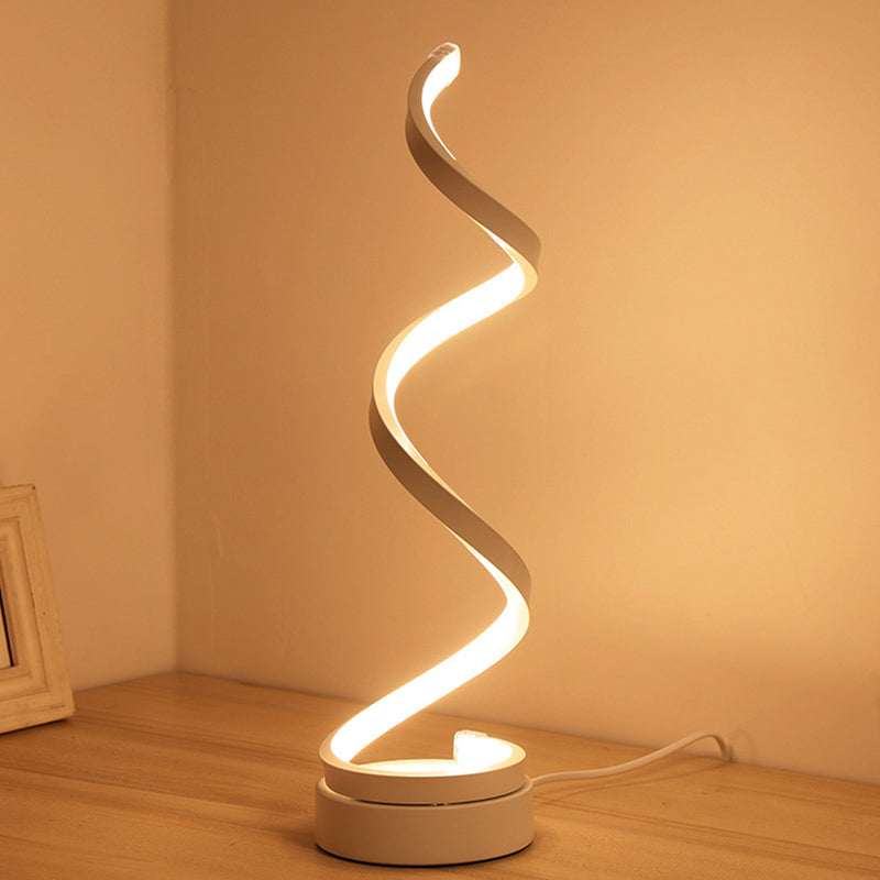 GloBulb - Lampe de Table Moderne avec Design Spiralé LED