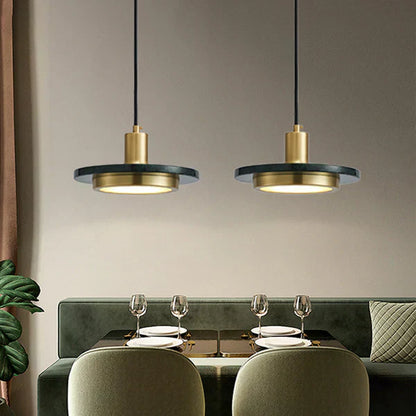 Sleek – Lampe Suspendue en Marbre Contemporain