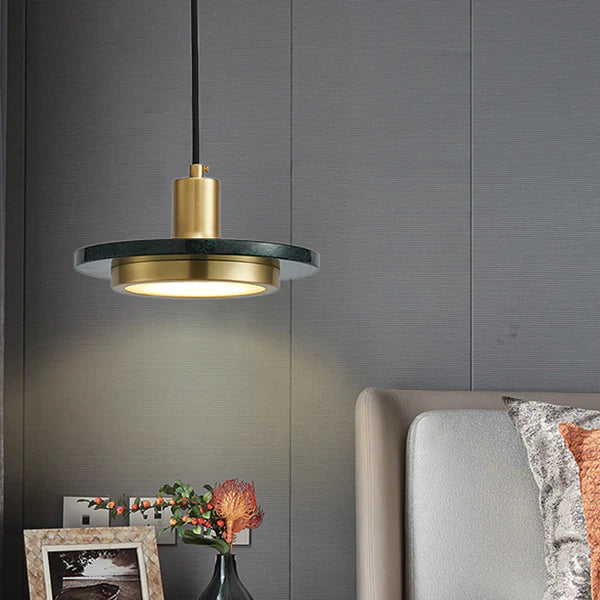 Sleek – Lampe Suspendue en Marbre Contemporain