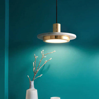 Sleek – Lampe Suspendue en Marbre Contemporain