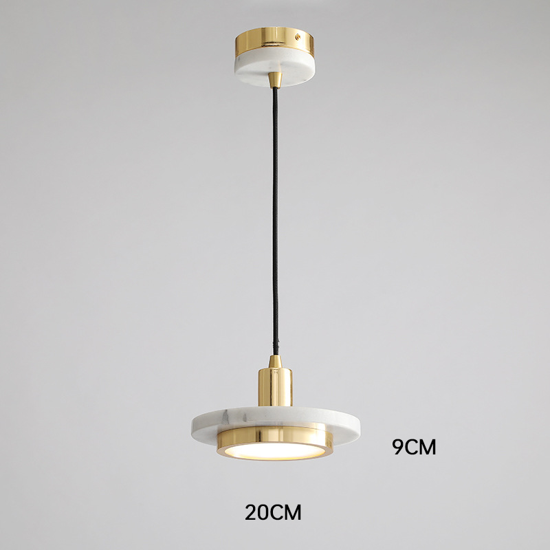 Sleek – Lampe Suspendue en Marbre Contemporain