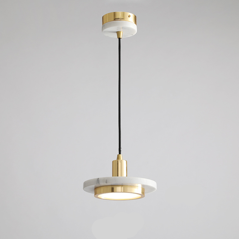 Sleek – Lampe Suspendue en Marbre Contemporain