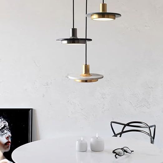 Sleek – Lampe Suspendue en Marbre Contemporain