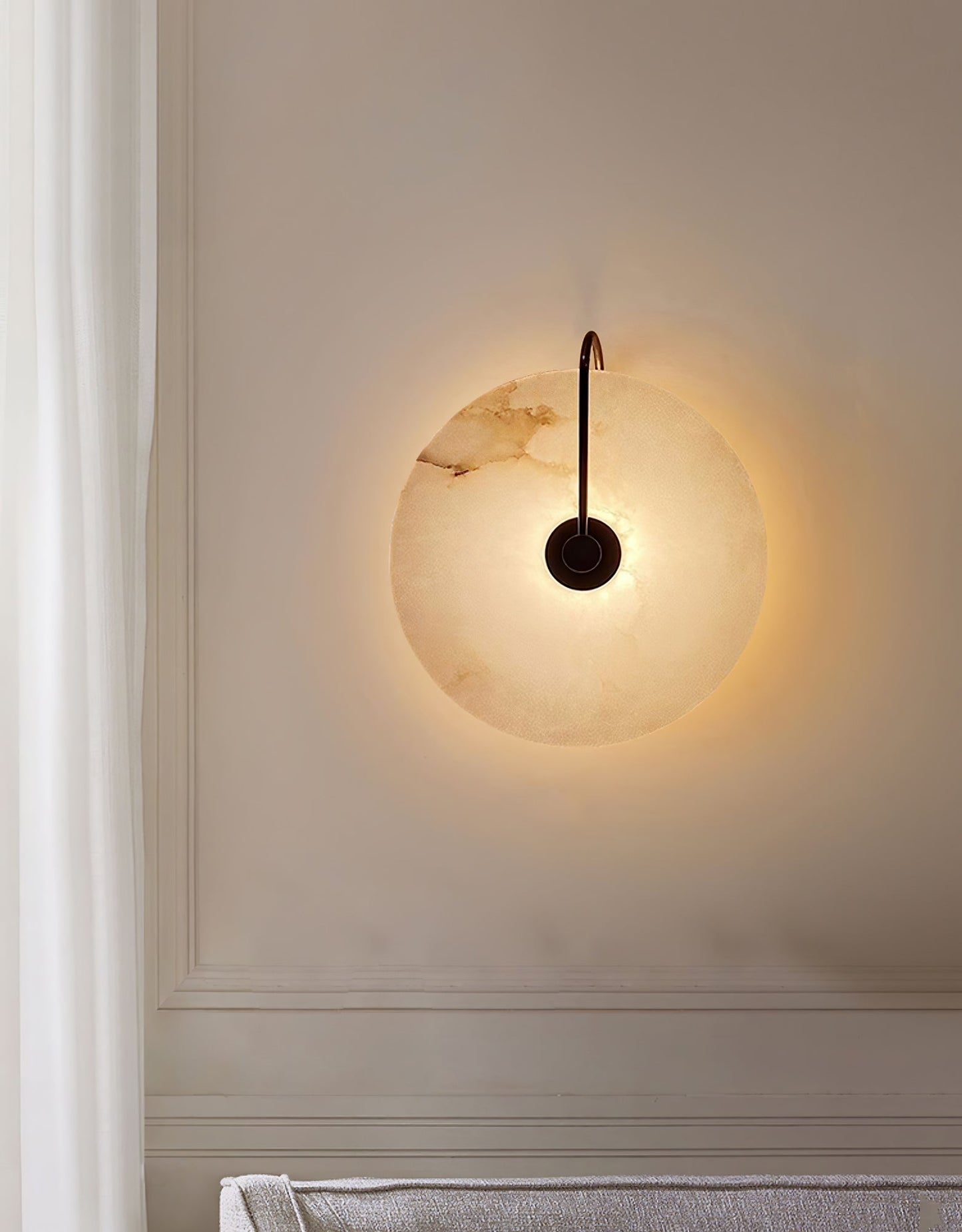 Applique LED Alabaster - Élégance Intemporelle pour Votre Mur