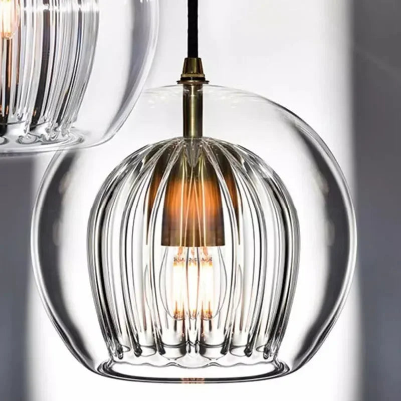 TimberGlow - Suspension en Verre Moderne