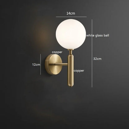 Lampe Murale en Verre Ambre LED - Design Scandinave