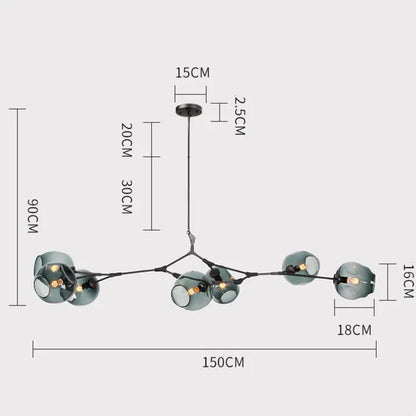 BubbleLight – Lustre Sputnik en Verre Bulle