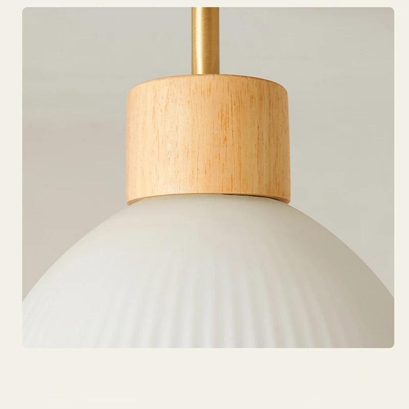 Phyval Nordic Style Lampe de Plafond Japonaise - Éclairage en Bois et Herbe Simple